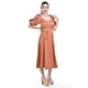 thumbnail image 2 of Vestido midi de manga abullonada Roman Fashion /Juvenil, 12515 (Chedron) cafe M, 2 of 5