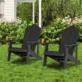 thumbnail image 4 of Costway Silla HIPS con Portavasos, Grano de Madera Realista, Resistente a la Intemperie, Silla de Exterior para Patio, Jardín, Terraza, Chimenea, 170 kg de Capacidad de Peso, Negro, 4 of 4