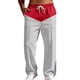 thumbnail image 5 of Ceisia Men Solid Color Corduroy Straight Leg Pants Elastic Waist Drawstring Gift Casual Trousers, 5 of 9