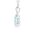 thumbnail image 2 of ANGARA Natural 1.12 ct Aquamarine Teardrop Pendant with Diamond in 925 Sterling Silver for Women (Size-9x6mm) | March Birthstone, Anniversary, Jewelry Gift for Women | Natural Aquamarine Necklace, 2 of 8