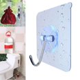 thumbnail image 2 of CAROOTU Strong Adhesive Wall Hook Transparent Removable Hanger Hooks for Bathroom Kitchen, 2 of 6