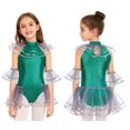 thumbnail image 5 of TiaoBug Gymnastics Leotards for Girls Mermaid Scales Ballet Dance Outfit Ballerina Princess Dress Dancewear Mint 8, 5 of 6