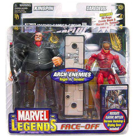 Marvel Face Off Series 1 Kingpin vs. Daredevil Action Figure 2-Pack (Unmasked Variant)
