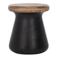 thumbnail image 2 of SAFAVIEH Button Outdoor Modern Round Accent Table, Black, 2 of 8