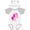 White & Heather w/ Ears, variant on Inktastic Pink unicorn Girls Baby Bodysuit
