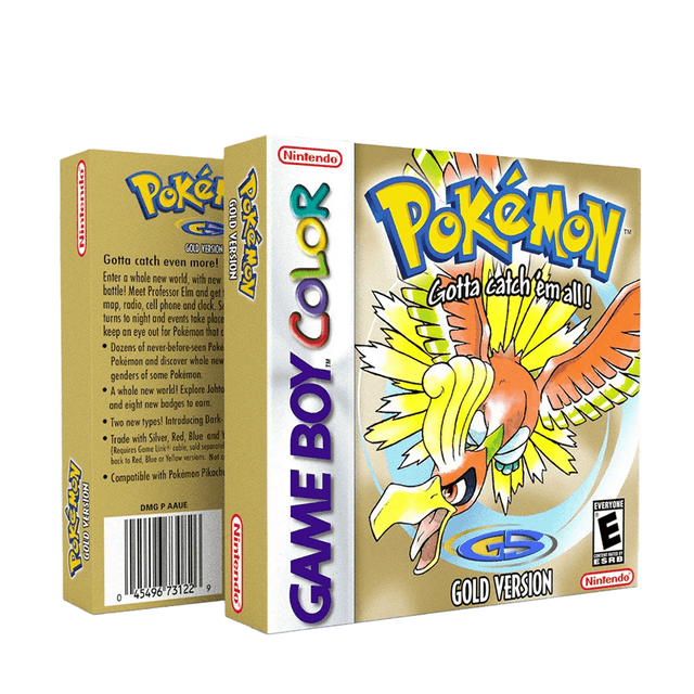 Pokémon Gold Versión Game Boy Nuevo En Caja Con Acrílico