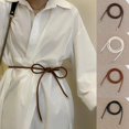 thumbnail image 4 of Ceinture Fine Nouée en Corde de Cuir pour Femmes Décorative D9W2, 4 of 8