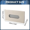 thumbnail image 4 of Soporte para Pañuelos de Coche Unique Bargains Organizador de Caja de Pañuelos PU 9.06"x5.12"x0.79" Beige 1 Pc, 4 of 6