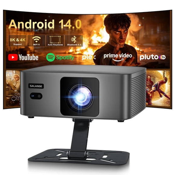 Salange Native 1080P 15000LM 4k&8k Support Movie Projector(Projector Stand Included),300" Display Full HD Home Theater