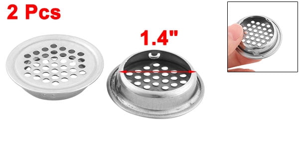 Unique Bargains 2pcs Air Vent Stainless Steel Round 35mm Dia Circular Soffit Vent