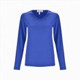 thumbnail image 5 of Towmus Women Shirts V Neck Short Ladies Long Sleeve Tee Shirts Basic Tops, 5 of 6
