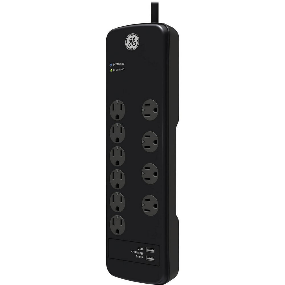 GE Pro Surge Protector with 10 Outlets and 2 USB Charging Ports