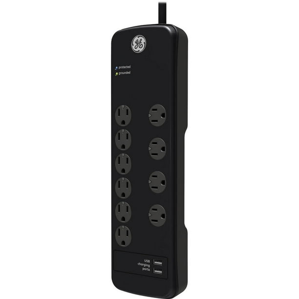 GE Pro Surge Protector with 10 Outlets and 2 USB Charging Ports