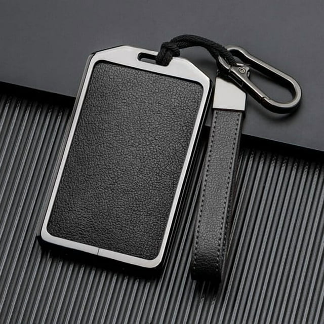 Car Key Fob Cover Case Protector Zinc Alloy Leather Car Remote Key Fob Case Cover Bag For Tesla Model Model Y/3