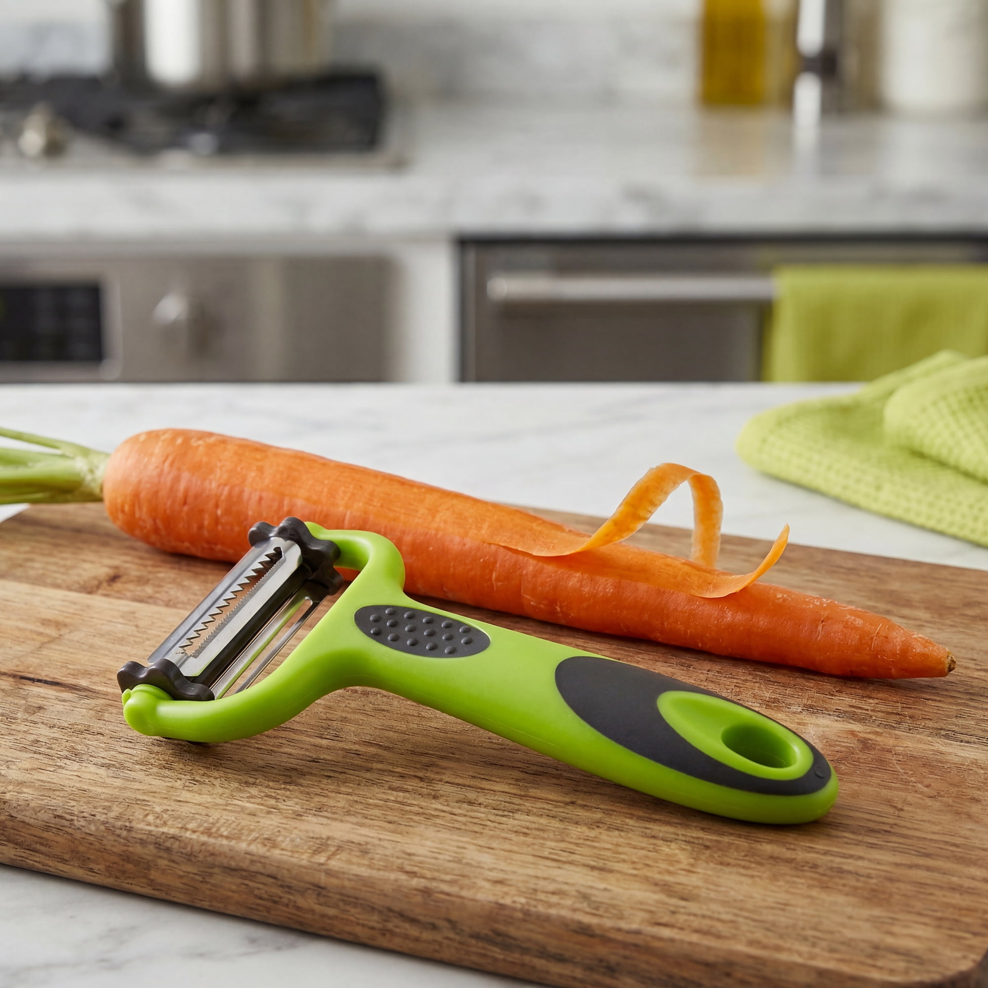 Unique Bargains Durable Potato and Orange Peeler with Ergonomic Handle Multicolor 6Pcs