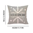 thumbnail image 3 of Gray Christmas Pillow Covers, 18"x18" Farmhouse Christmas Decorations Merry Tree Joy Let It Snow Fa La La Winter Holiday Decor Throw Cushion Case for Home Couch, 3 of 3