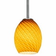 thumbnail image 6 of Access Lighting 28023-1R-BS-AMBFB 6 in. Janine 1 Light Brushed Steel Pendant Ceiling Light in Amber Firebird, 6 of 6