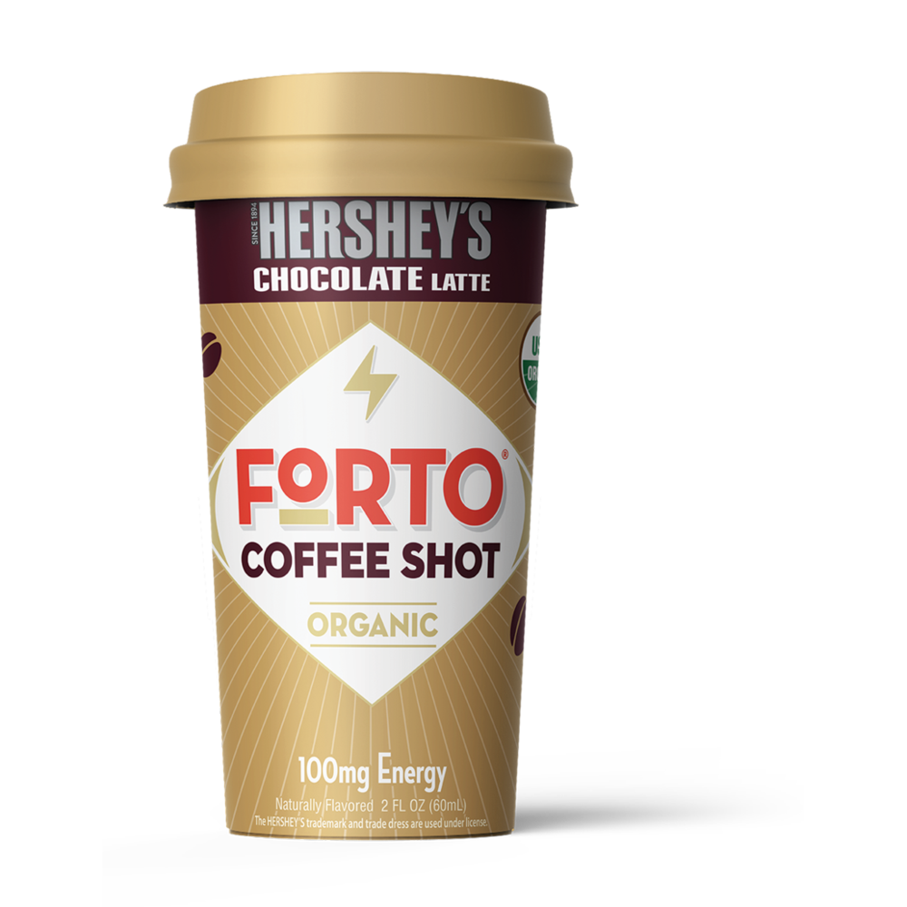 FORTO Coffee Shots 100mg Caffeine Coffee Energy, Hershey's Chocolate