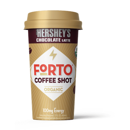 FORTO Coffee Shots: 100mg Energy, Hershey’s Chocolate – Real Organic Coffee - Ready-to-Drink 2oz Cold Brew Double Shot with Milk, High Caffeine, Instant Natural (10 Best Shots To Drink)