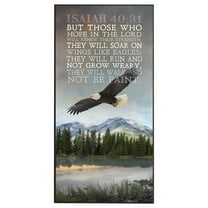 P. Graham Dunn Soar on Wings Like Eagles 16 x 8 Wood Wall Art Sign Plaque