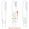 thumbnail image 5 of Gravity Electric Cat Comb - 2-Pack - Plastic Shell Packaging, 5 of 5