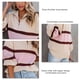thumbnail image 5 of Jersey de punto para mujer, suéter con cuello levantado, cremallera frontal, hombro caído, manga larga, cálido para invierno y otoño, color albaricoque XL, 5 of 7