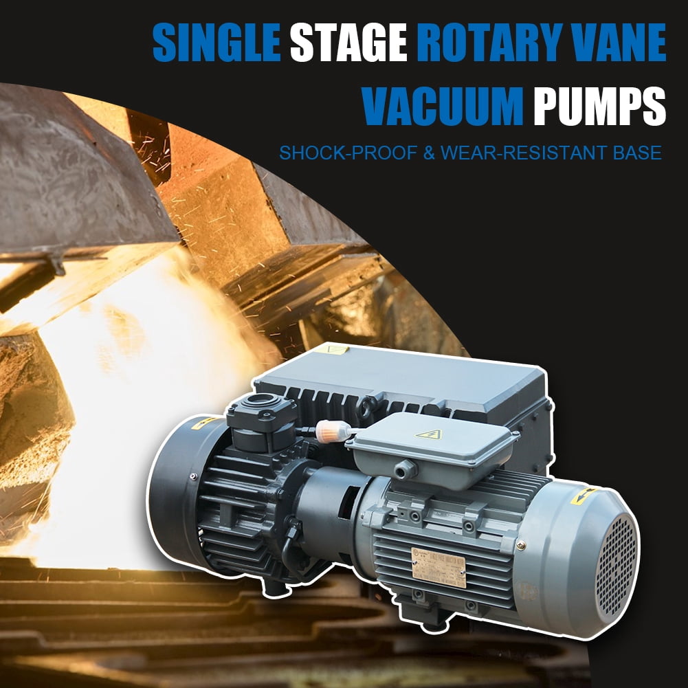 HPDAVV 36.8 CFM Single Stage Oil Sealed Rotary Vane Vacuum Pump 220V/60Hz/1ph Inlet/Discharge thread NPT 1/4