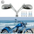 thumbnail image 1 of Motorcycle Rearview Mirrors, Universal Fitment Chrome Plastic Body Metal Shaft For Enhanced Visibility And Style, 1 of 5