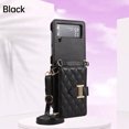 thumbnail image 2 of for Samsung Galaxy Z Flip 4 Detachable Shoulder Strap Wallet Case, with Card Slots & 360-degree Rotation Stand Ring Flip Premium PU Leather Protective Cover Lanyard for Women Girls, Black, 2 of 11