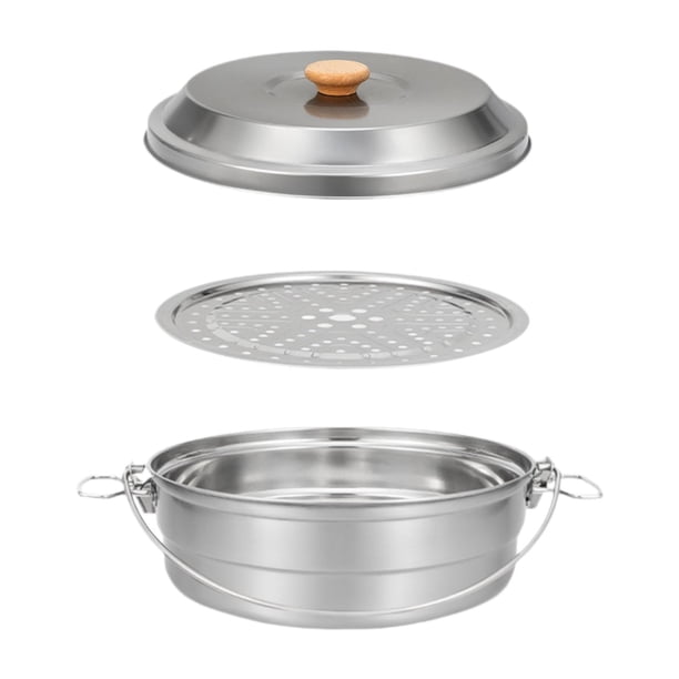 Olla de para acampar, olla de con tapa, vaporera portátil para alimentos, olla colgante, olla para cocina, viajes al aire libre,