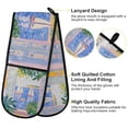 thumbnail image 2 of Yayeee Double Oven Mitt Kitchen Heat Resistant Baking 35" x7" Quilted Glove, Seaside Boat, 2 of 6