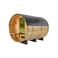 thumbnail image 2 of Backyard Discovery Paxton 4-6 Person Cedar Outdoor Barrel Sauna, Porch, 9kW Heater, 2 of 13