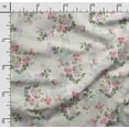 thumbnail image 2 of Soimoi Floral Vintage Printed Cotton Satin Spandex Sewing Fabric By The Yard 54 Inch Wide Decorative Fabric For Dresses And Home Accents Beige, 2 of 5
