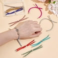 thumbnail image 4 of 12Pcs 12 Colors Nylon Twist Cord Bracelet Making Sets 9 inch(22.8cm) Slider Bracelets Nylon Cord Chain Link Bracelet with Brass Findings Adjustable Bracelet Chains for Jewelry Making, 4 of 6