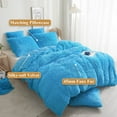 thumbnail image 2 of XeGe Plush Shaggy Duvet Cover Set, Luxury Ultra Soft Fluffy Faux Fur Bedding Sets 3 Pieces Velvet(1 Fuzzy Furry Comforter Cover + 2 Faux Fur Pillow Cases), Zipper Closure (King, Blue), 2 of 7