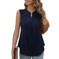 thumbnail image 2 of QINCAO Womens Tank Tops V Neck Sleeveless Casual Basic Womens Summer Tops Tunic Blouses,L(12-14), 2 of 8