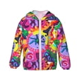 thumbnail image 7 of Circle Painting Kids Zip-Up Hoodie Girls Boys Sun Protection Jacket Hooded Cooling Shirt, 7 of 7