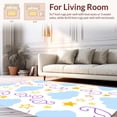 thumbnail image 2 of ODIKA 5'x7' Machine Washable Non-Slip Area Rug, Whimsical Kawaii Pastel Clouds and Stars Design High Traffic Rug with Pad, Blue, 396258, 2 of 8
