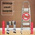 thumbnail image 4 of A-Frame Aluminum Telescoping Ladder 6+7 Step Ladder Extension Step Ladder Multi-Purpose Folding Portable Household Heavy Duty for Clean Decoration Home Garage Kitchen (2.0-2.3M,330lb Max Load,EN131), 4 of 7