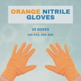 thumbnail image 2 of MMBM Orange Nitrile Gloves Medium Powder Free Disposable Exam Grade 5 Mil Fully Textured Latex Free 2000 Pieces, 2 of 7