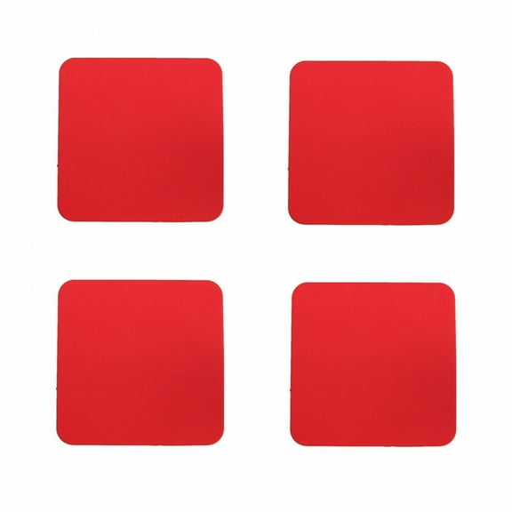 AUQ Silicone Coasters,Protects From Heat Damage Coasters for Drinks,Natural and Non-Toxic Cup Coaster,Red,100*100*2mm