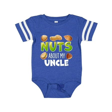 

Inktastic Nuts About My Uncle Peanut Almond Pistachio Gift Baby Boy or Baby Girl Bodysuit
