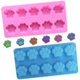 thumbnail image 3 of Molde de silicona para huellas de grado alimenticio, DaKuan, juego de 4 paquetes reutilizables de molde para hornear de chocolate o chocolate, horno, congelador, apto para lavaplatos DaKuan NA, 3 of 9