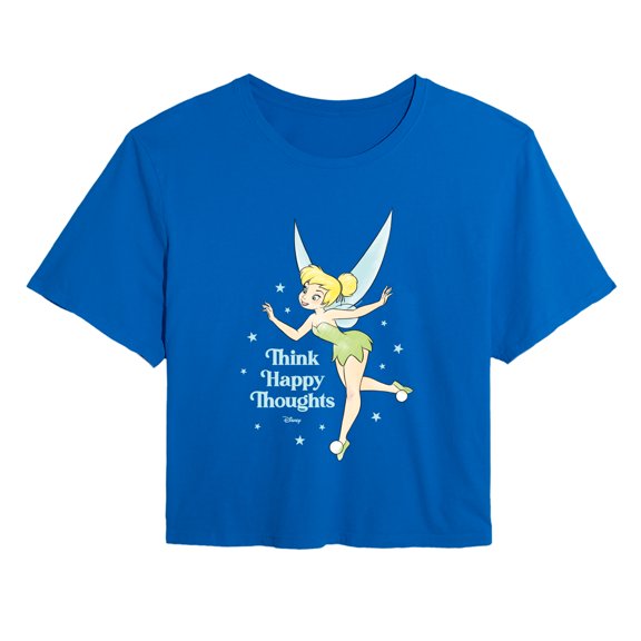 Tinker Bell - Think Happy Thoughts Cropped Graphic T-Shirt