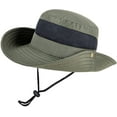 thumbnail image 5 of VONTER Unisex Wide Brim Sun Hat,Outdoor UPF 50+ Waterproof Boonie Hat Summer UV Protection Sun Caps Camping Hiking Fishing Hunting Boating Safari Cap for Men and Women - Army green, 5 of 6