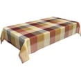 thumbnail image 2 of Checkered Fall Rectangle Tablecloth 60x104 Inch,Red Brown Harvest Plaid Table Cloth,Stain Resistance Polyester Autumn Country Table Covers for Kitchen Dining,Small Tablecloth for Parties Picnic, 2 of 7