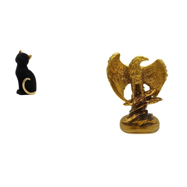 Estatua De Gato, Figura Decorativa De Resina, Adorno De Escritorio Coleccionable, Escultura De Animal Para Entrada, Estantería, Sala De Estar, Dormitorio, Escultura, Adorno De Escritorio, Obra
