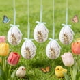 thumbnail image 4 of Easter Foam Egg Decorations, Set of Floral and Polka Dot Foam Easter Eggs, Spring Home Decor for Table Centerpiece, Easter Wreath and Basket Filler, Festive Indoor Outdoor Decor(White,A), 4 of 6