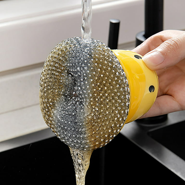 Liquid-adding Pot Washing Brush, Press-type Automatic Liquid