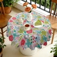 thumbnail image 4 of Round Tablecloth 60x60 Inch flower Table Cover Round Spring Summer for Party Picnic Dinner, 4 of 5